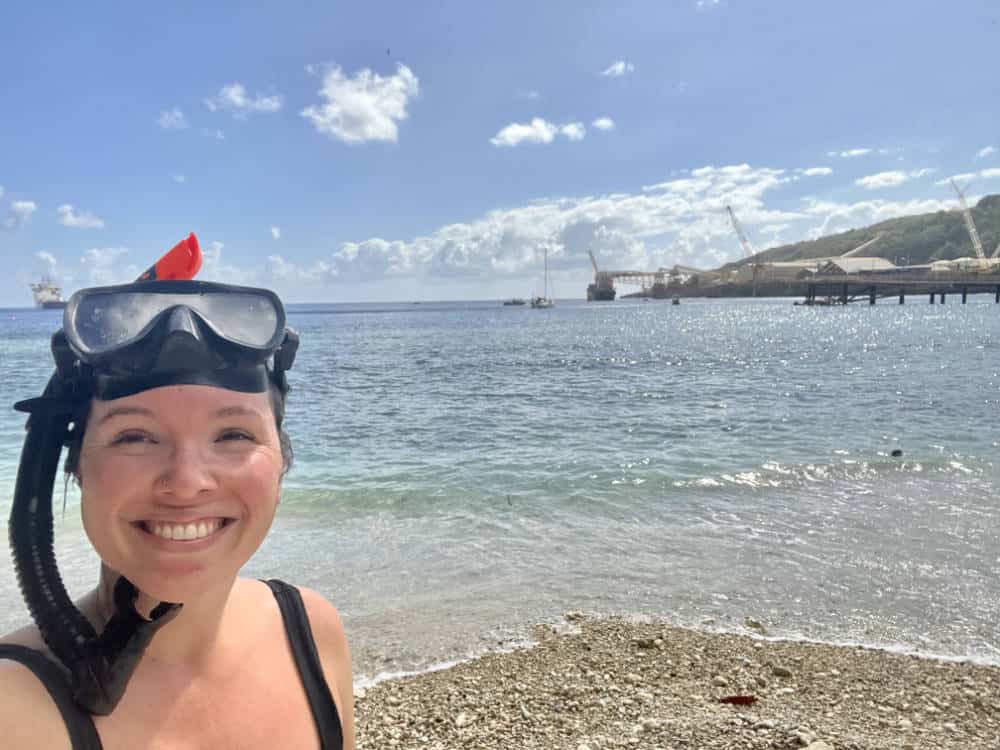 dietitian stephanie snorkeling